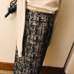 Black and Gold Pencil Skirt